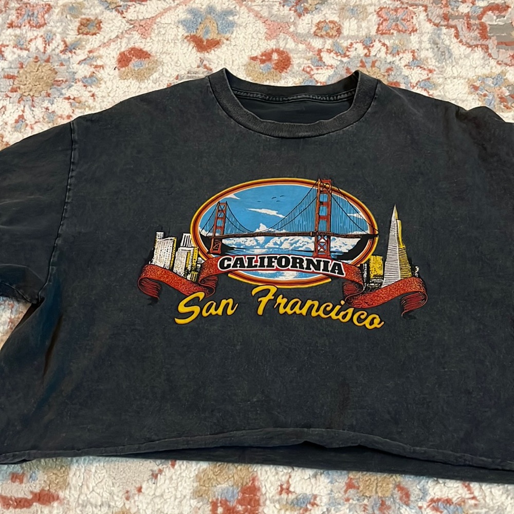Brandy Melville cropped San Fransico shirt